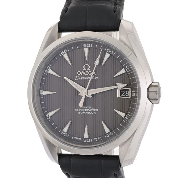 OMEGA Seamaster Aqua Terra Grey Teak Dial 38.5mm Auto Men's Watch +Box & Cards - Picture 9 of 12